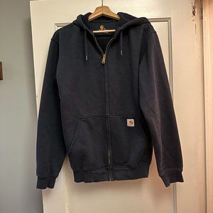 Carhartt Mens Mid-weight Full Zip Hooded Sweatshirt Sweater Size Small S Blue